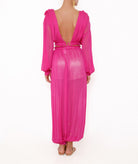 Elena Makri | Magenta silk tulle Kleio top