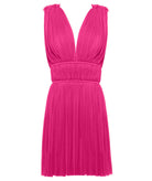 Elena Makri | Magenta silk tulle Vereniki mini dress