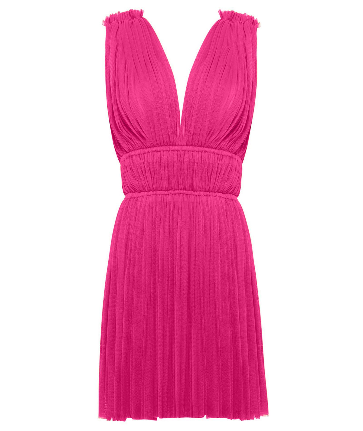 Elena Makri | Magenta silk tulle Vereniki mini dress