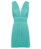 Elena Makri | Aquamarine silk tulle Vereniki mini dress