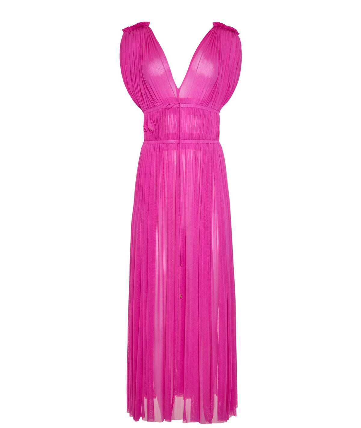Elena Makri | Magenta silk tulle Vereniki maxi dress