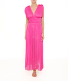 Elena Makri | Magenta silk tulle Vereniki maxi dress