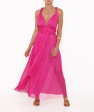 Elena Makri | Magenta silk tulle Ivy dress