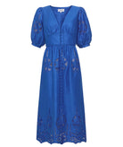 Evi Grintela | Blue linen embroidered River dress