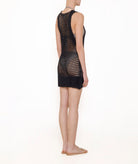 Stefania Frangista | Black crochet Joanna short dress