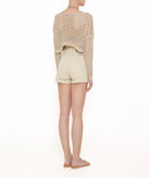 Stefania Frangista | Beige denim Dylan shorts