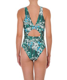 Emmanuela Swimwear | Green printed Leona swimsuit