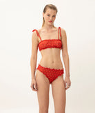 Vassia Kostara | Red printed Ziselle lingerie bottom