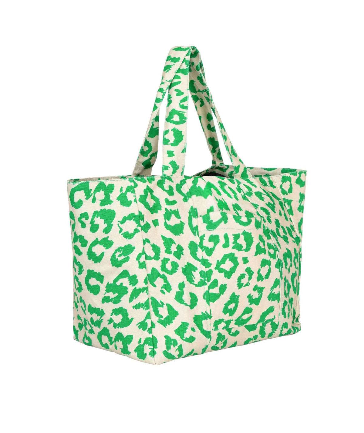 Sun of a Beach | Green printed Leorpard Tote beach bag