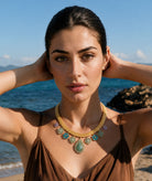 Katerina Psoma | Green gold plated Domna necklace