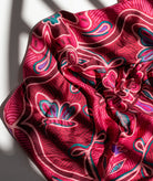 Zografos | Magenta silk Rhodes scarf