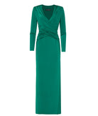Stelios Koudounaris | Green jersey draped maxi dress
