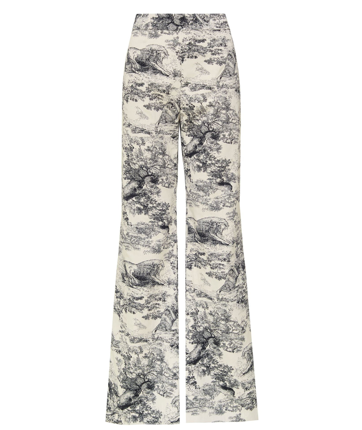 Maison Zoulias | White black cotton blend jacquard Ros pants