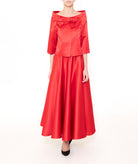 Maison Zoulias | Red rasmir Olga midi skirt