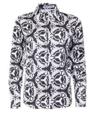 The Artians | Black white Maze printed Anemone shirt