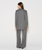 Nadia Rapti | Grey pinstripe Storylines blazer