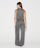 Nadia Rapti | Grey pinstripe Storylines vest