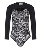 Mallory The Label | Black lace bodysuit with bolero Orion top