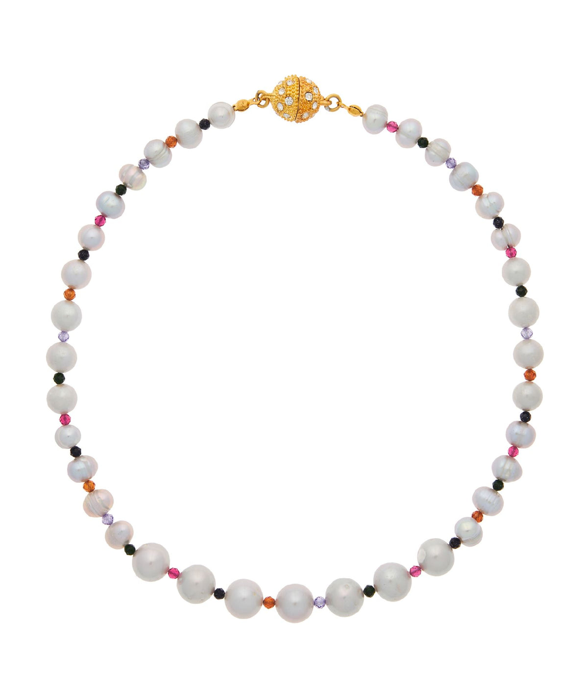 Katerina Psoma | Margherite Grey Pearl Necklace
