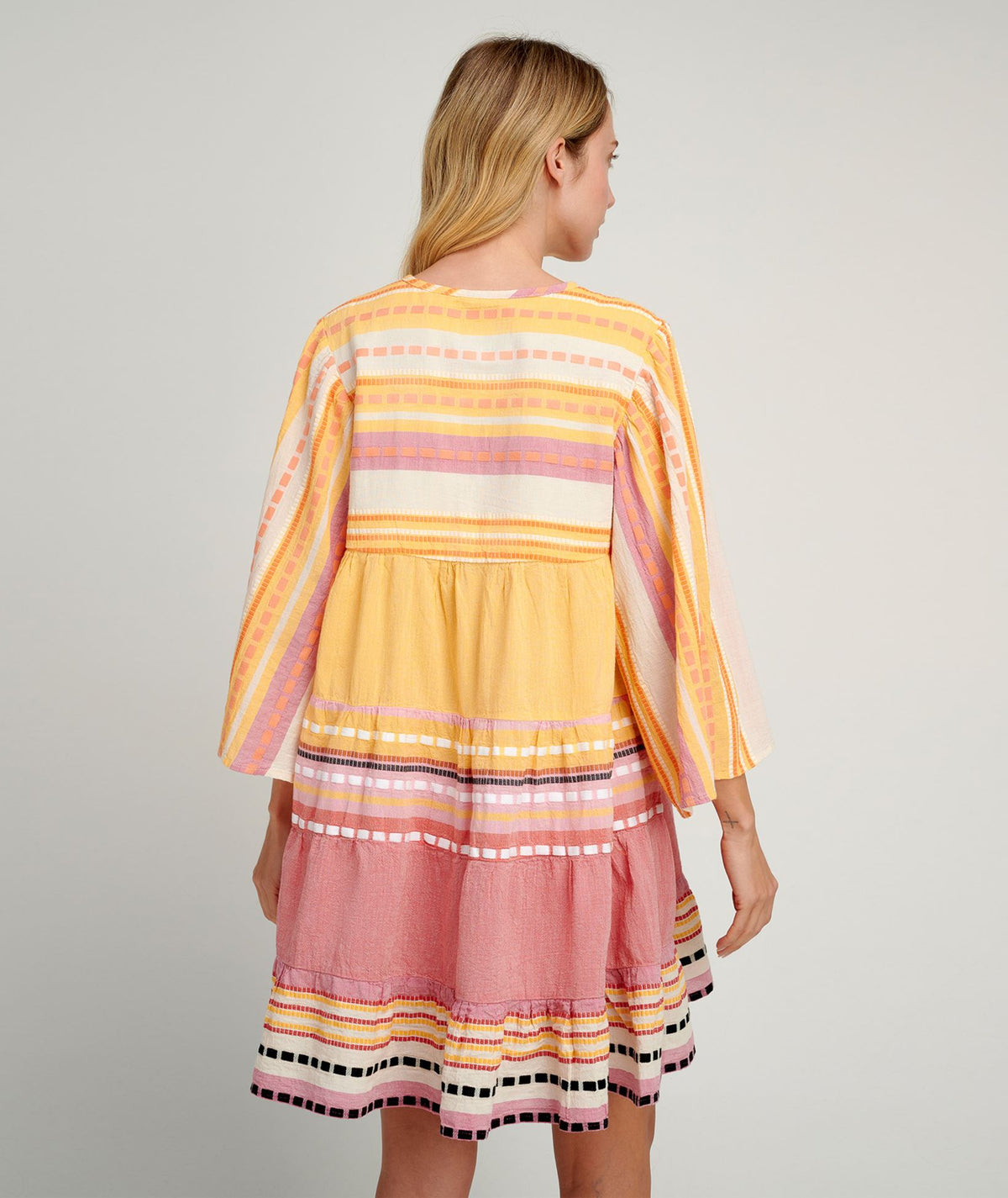 Pearl & Caviar | Multicolor cotton jacquard Alonissos mini dress