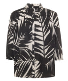 Pearl & Caviar | Black ivory printed cotton Apollonia shirt