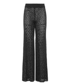 Kourbela | Black cotton crochet Grunge Romance pants