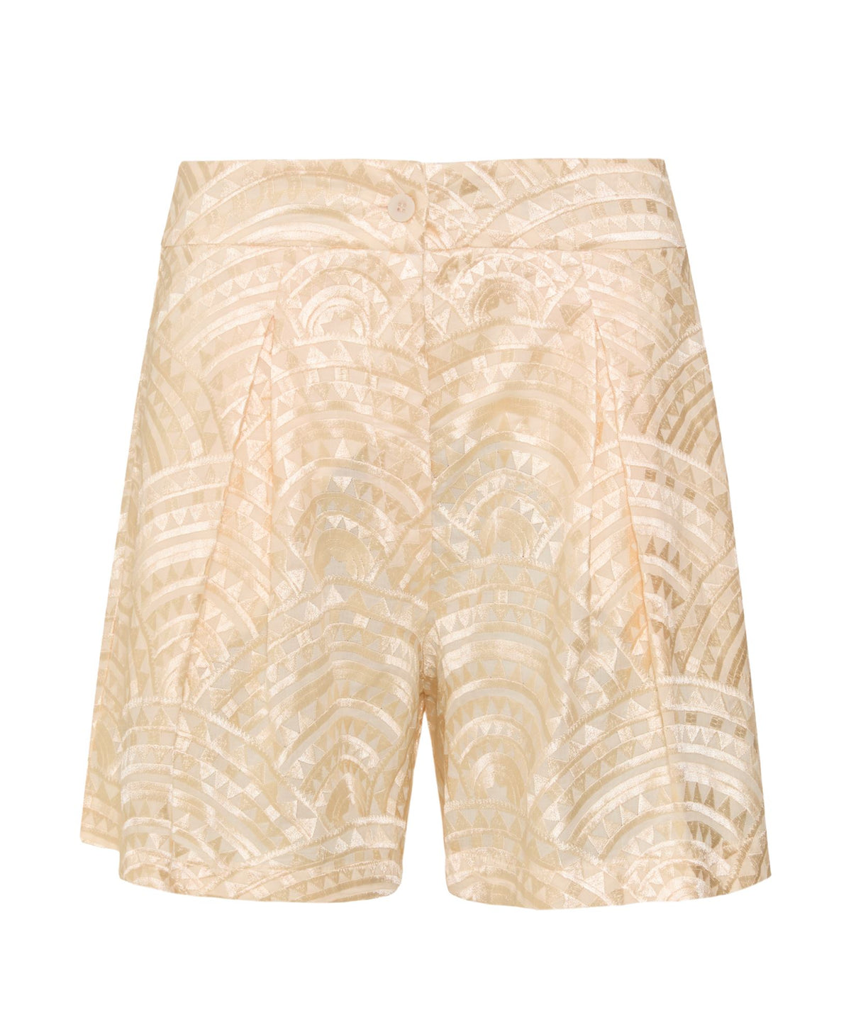 Greek Archaic Kori | Ivory champagne embroidered New Triangle shorts