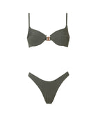 Stefania Frangista | Khaki curly Dakota bikini
