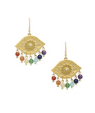Antonia Karra | Chakra paisley earrings - gold plated silver