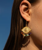 Antonia Karra | Chakra paisley earrings - gold plated silver