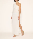 Sadh | White jersey one shoulde cut out Adya maxi dress