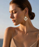 Antonia Karra | Thetis pebble earrings - white