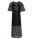 CKontova | Black lace T-shirt midi dress