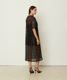 CKontova | Black lace T-shirt midi dress