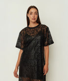 CKontova | Black lace T-shirt midi dress