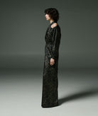 Stelios Koudounaris | Black animal print crossneck jumpsuit