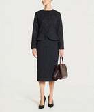 Maison Zoulias | Black pinstripe cool wool Marpessa blazer