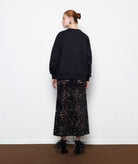 Mallory The Label | Black lace sequined Nora midi skirt