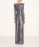 Daphne Valente | Graphite metallic Amnesia F pleated top