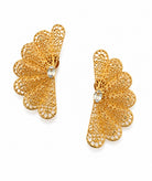 Ella Bartlow | Belle Epoque clip earrings - gold plated with silver shade crystal
