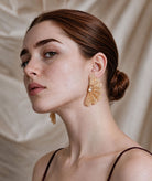 Ella Bartlow | Belle Epoque clip earrings - gold plated with silver shade crystal