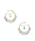 Antonia Karra | Ftou Sou gold-plated silver earrings - multicolor