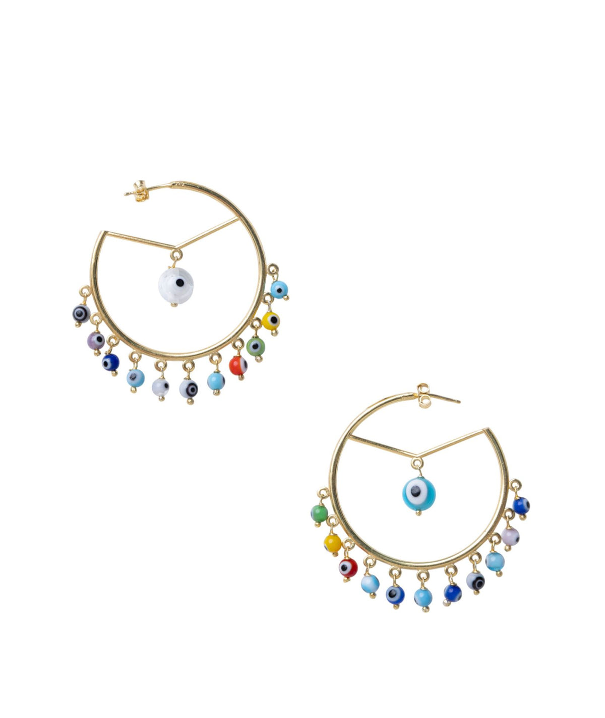 Antonia Karra | Ftou Sou gold-plated silver earrings - multicolor