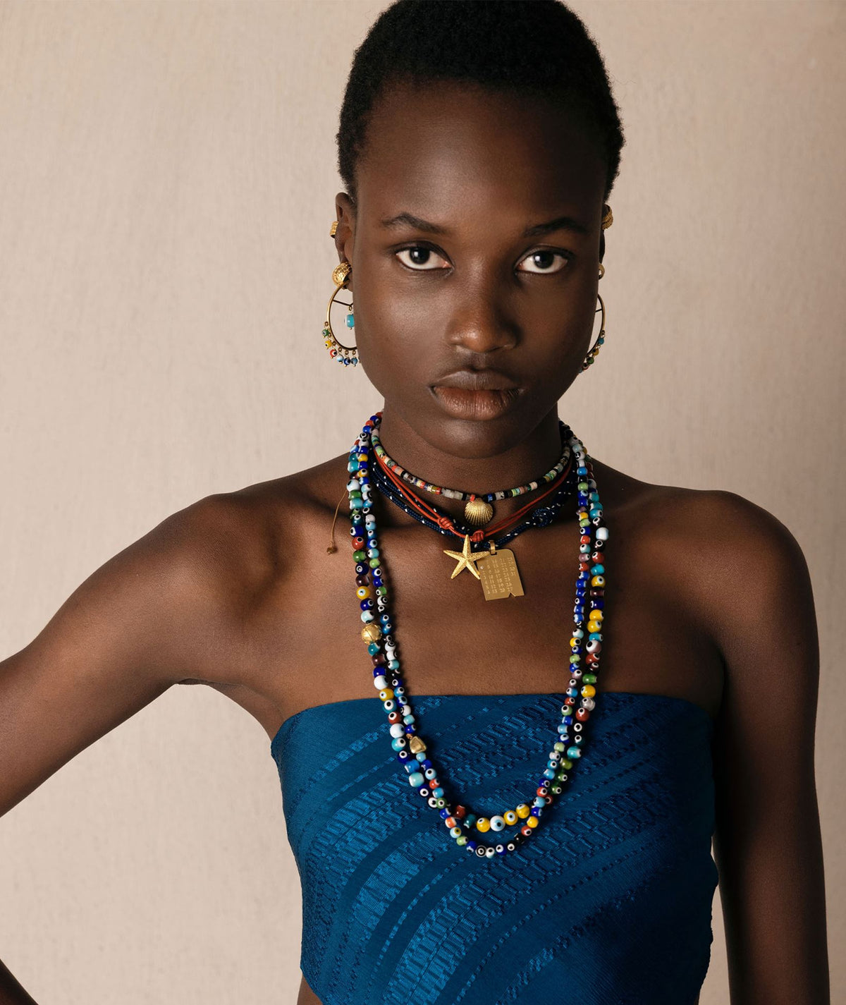 Antonia Karra | Ftou Sou gold-plated silver earrings - multicolor