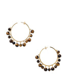 Antonia Karra | Sea dream gold-plated silver earrings - eye of the tiger