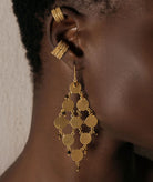 Antonia Karra | Pocahontas gold-plated silver earrings - eye of the tiger