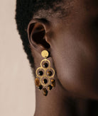 Antonia Karra | Angelina gold-plated silver earrings - eye of the tiger