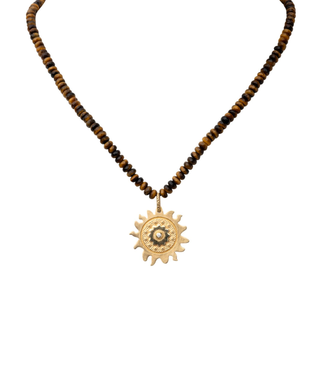 Antonia Karra | Desert Sun gold-plated silver necklace - eye of the tiger