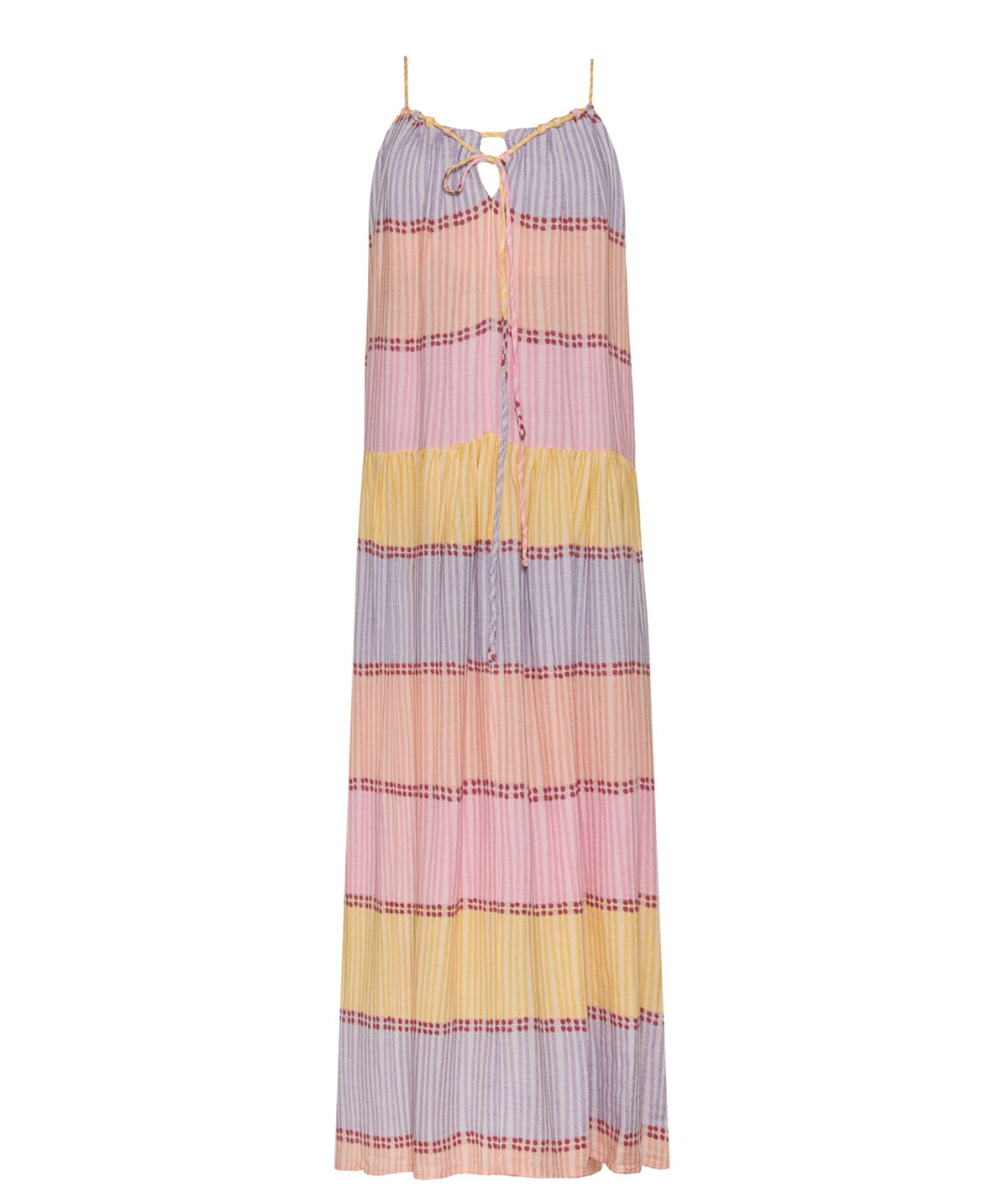 Pearl & Caviar | Multicolor cotton-silk jacquard Leros maxi dress