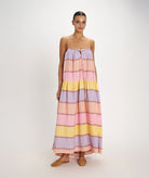 Pearl & Caviar | Multicolor cotton-silk jacquard Leros maxi dress